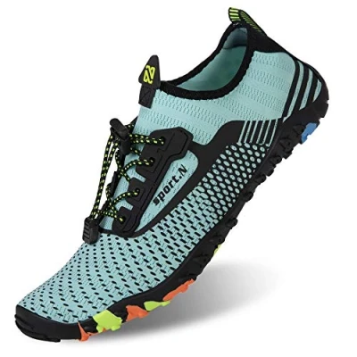 Image of Water Shoes Womens Mens Aqua Beach Swim Quick Drying Barefoot for Swimming Pool Boating Surfing Diving Yoga(Turquoise,5.5UK)