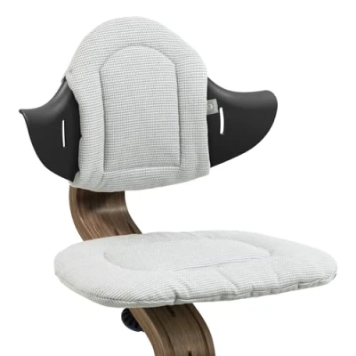 Image of Stokke Nomi Cushion, Nordic Grey Sand Adds Softness &amp; Comfort to The Chair High Easy Attach Remove for Ages 6+ Months Machine Washable