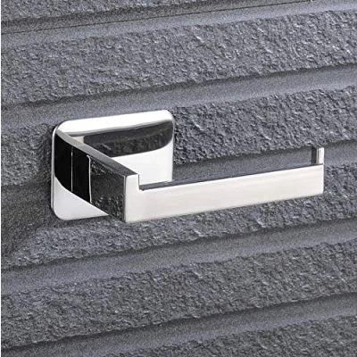 Image of Celbon SUS 304 Stainless Steel Toilet Roll Holder Self Adhesive Suction Chrome Finish Paper Rack Bathroom Accessories Dispenser