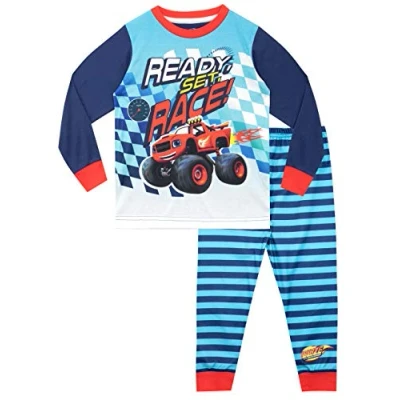 Image of Blaze and the Monster Machines Boys Pyjamas Blue Age 4 to 5 Years