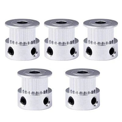 Image of Saipor GT2 20 Teeth 5mm Bore Timing Pulley Aluminum Synchronous Wheel for 6mm Belt, Compatible with RepRap 3D Printer Prusa i3 (5pcs)