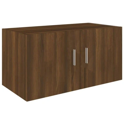 Image of vidaXL Wall Mounted Cabinet Brown Oak 80x39x40 cm Engineered Wood