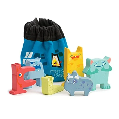 Image of Tender Leaf Toys Monster Stacker Wooden Block Stacking Game