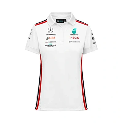 Image of Mercedes AMG Petronas Formula One Team Womens 2023 Polo White Size: M