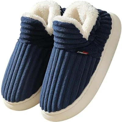 Image of YoiTs Sunmoine Cloud Slippers, Warm Fuzzy House Platform Anti Skid Cozy Slippers for Women Men (Blue,9 9.5 Women/8 8.5 Men)