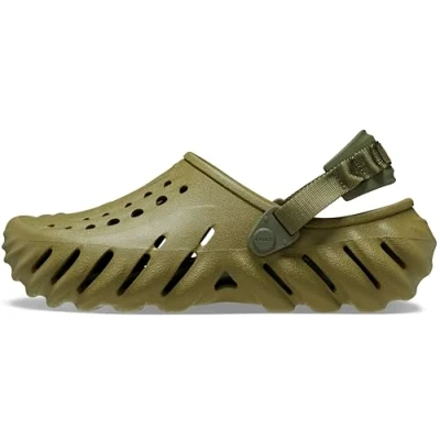 Image of Crocs ECHO Unisex Mules, Size: M5W6, Dark green Synthetics