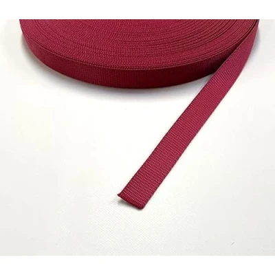 Image of 25mm Polypropylene Webbing Heavy Duty Strap For Backpacks Belts Handles Bags Straps Dog Leads (2 Metres, Burgundy)