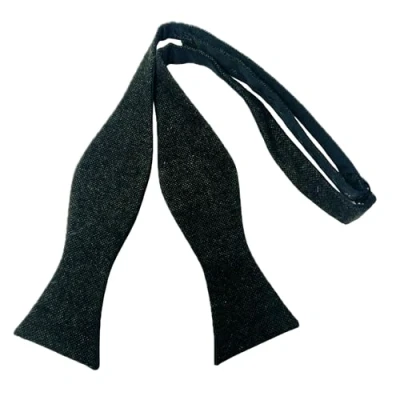 Image of King &amp; Priory Highland Weave Forest Green Self Tie Bow