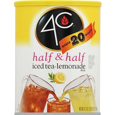 Image of 4C Half &amp; Iced Tea Lemonade Drink Mix Makes 20 Quarts 1.42 kg