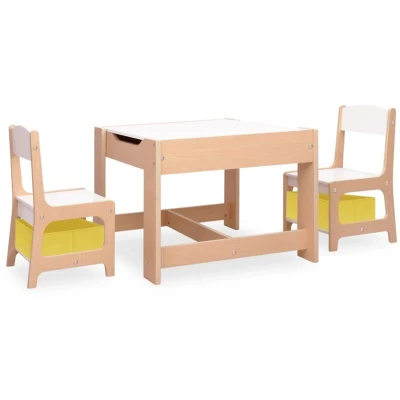 Image of vidaXL Children&#039;s Table with 2 Chairs MDF