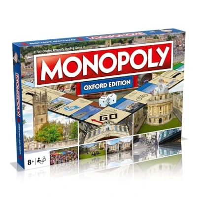 Image of Winning Moves Oxford Monopoly board Game, Advance around the and trade your way to success, gift for ages 8 plus