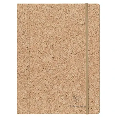 Image of Clairefontaine 83527C An Elastic Cardboard Folder Made from Cocoa Shells 3 Flaps A4 Jeans&amp;Cocoa Collection