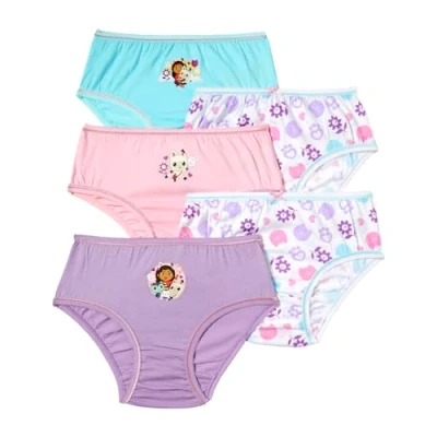 Image of Gabby&#039;s Dollhouse Girls Knickers, Multipack briefs For Girls, Ages 3 to 8 Years Old 7 Multicoloured
