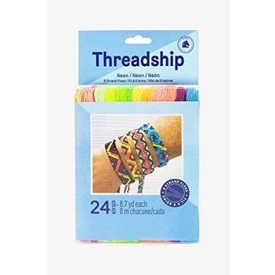 Image of DMC Prism NEON 6 Strand Floss Pack 8.7 yd, Neon, of 24