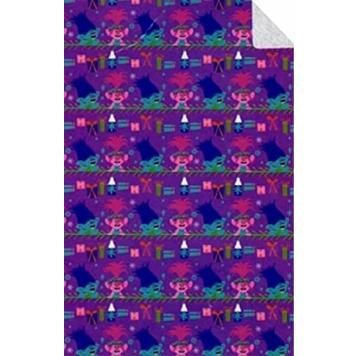 Image of Trolls Poppy Presents Sherpa Blanket Oversize Throw, 62 in x 90