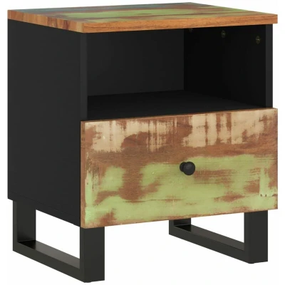 Image of vidaXL Bedside Cabinet Solid Wood Reclaimed&amp;Engineered
