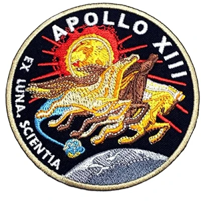 Image of NASA Apollo 13 Patch (3.5 Inch) Embroidered Iron or Sew on Badge Applique Astronaut Space Suit Program Souvenir DIY Costume