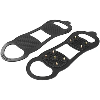 Image of Highlander Snow Plus Ice Grippers Stretchable Thermoplastic Rubber Construction Black, Size 3 6