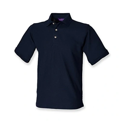 Image of Henbury Ultimate Heavy Pique Polo Shirt : Color Navy Size XXL