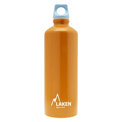 Image of LAKEN Futura Water Bottle with Narrow Mouth, Single Wall Lightweight Aluminum BPA Free, Leak Proof Screw Cap, 0.75L, Orange