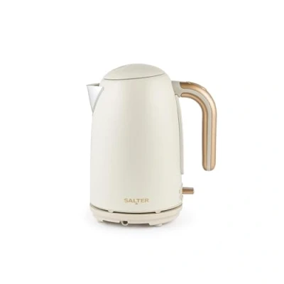 Image of Salter Pebble Kettle 1.7 L Fast Boil Electric Tea Kettle, Removable Limescale Filter, Water Level Indicator, 360 Swivel Base, Viewing Window, Dry Protection, Flip Lid, Stone/Brass EK6085OB