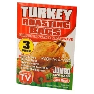 Image of OVEN/MICROWAVE TURKEY ROASTING BAGS 55CM X 60CM 3/PACK