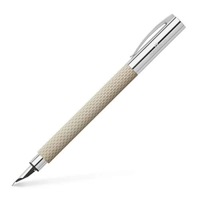 Image of Faber Castell Ambition OpArt 149622 Fountain Pen Nib Width EF White Sand Pack of 1