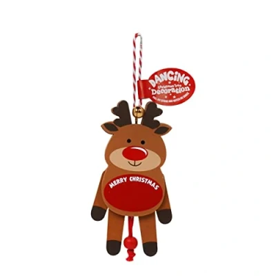 Image of History &amp; Heraldry Personalised Dancing Christmas tree Decorations (Reindeer BLANK)