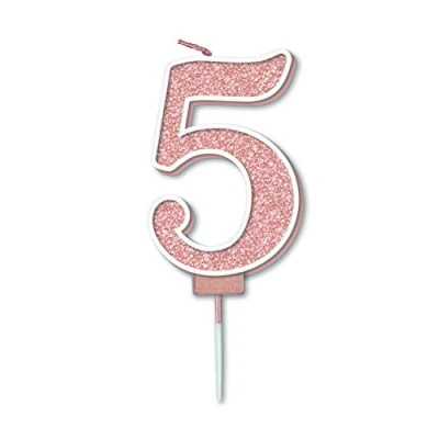 Image of Oaktree Sparkling Fizz No.5 Candle 7.5cm Rose Gold