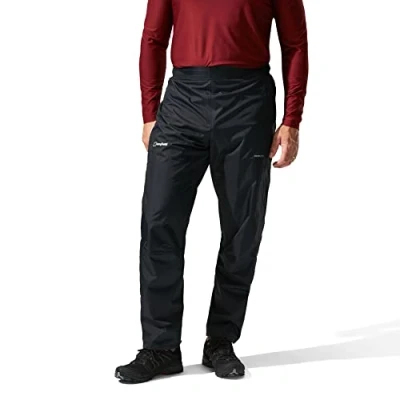 Image of Berghaus Men&#039;s Deluge Pro 2.0 Waterproof Breathable Overtrousers, Durable, Comfortable Rain Pants, Dusk, XS Short
