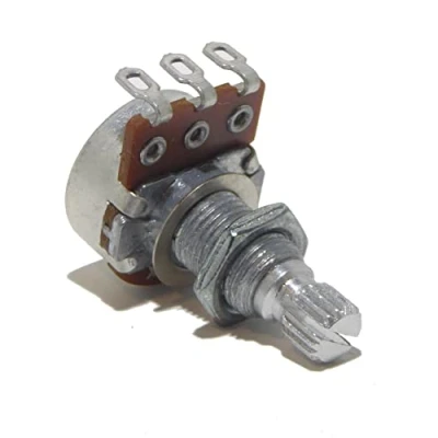 Image of A500K log guitar potentiometer 16mm diameter 18mm shaft tone volume