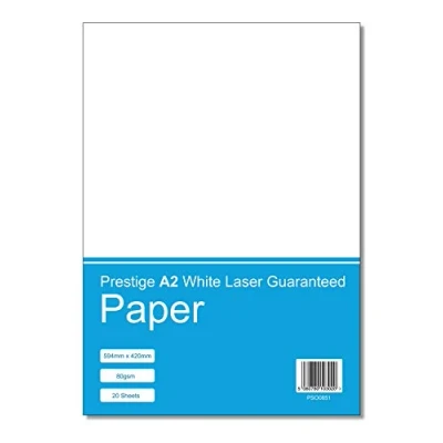Image of Prestige A2 White Laser Guaranteed Paper 80gsm 20 Sheets