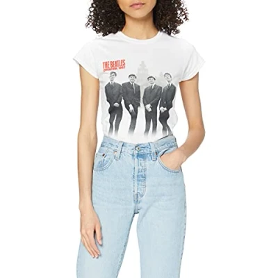 Image of The Beatles Women&#039;s in Liverpool T Shirt, White, Large