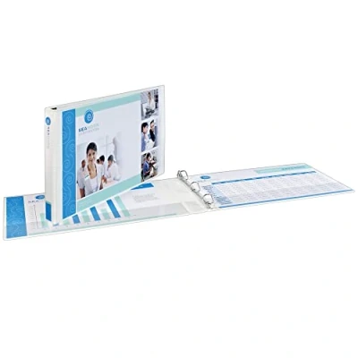 Image of Avery Heavy Duty View Binder, White with 2 Inch Three Booster Slant Rings, Fits 11 x 17 Inches, 1 (72126)