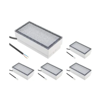 Image of ledscom.de 5 LED Paving Stone Ground recessed Light CUS for Outdoors, IP67, Angular, 20 x 10cm, 2.8 W, 251lm, Warm White