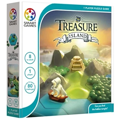 Image of SmartGames Treasure Island, Puzzle Game with 80 Challenges, 8+ Years