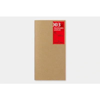 Image of Midori Traveler&#039;s Notebook (refill 003) blank