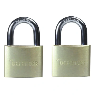 Image of Defender Aluminium Padlock Twin Pack 40mm