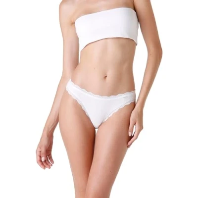 Image of LOVABLE Women&#039;s Mini Fancy Soft Cotton Lovely Bikini Style Underwear, White, L (Pack of 3)