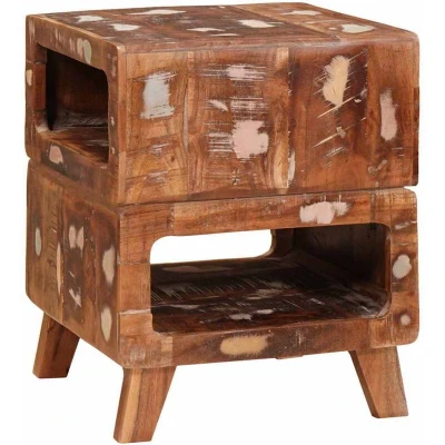 Image of vidaXL End Tables Multicolour 40 x 49 cm Solid reclaimed wood