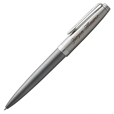 Image of Waterman Emblem De Luxe Ballpoint Pen Silver Grey C.C. 2103042 with Laser Engraving