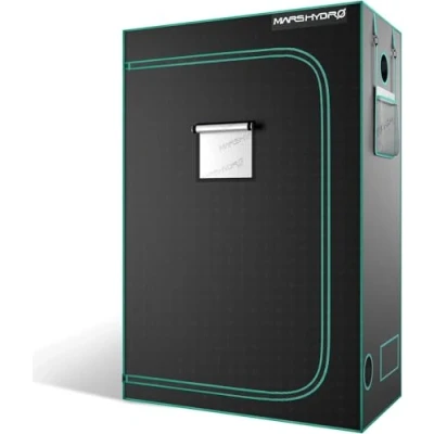 Image of MARSHYDRO 120X60X180 CM Reflective Mylar Hydroponic Grow Tent Hydro Box Lightproof and Waterproof for Indoor Plant Growing