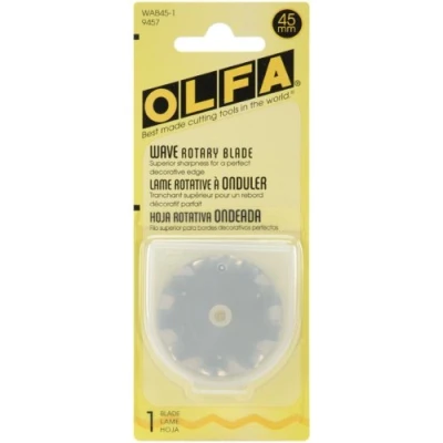 Image of WAB45 1 x stainless steel wave blade in a plastic case. Blister packed