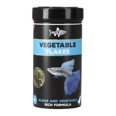 Image of FishScience Vegetable Flakes 50g Fish Food for Algae and Plant Eating Tropical