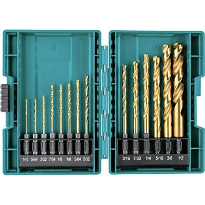 Image of Makita B 65399 Impact Gold 14 Pc. Titanium Drill Bit Set, 1/4&quot; Hex Shank