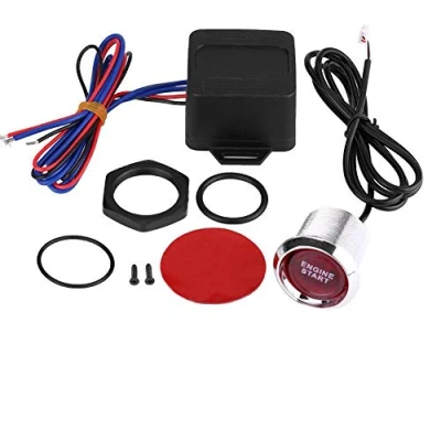 Image of Universal 12V LED Car Push Button Starter Switch Engine Start Kit Ignition Switch(Red)