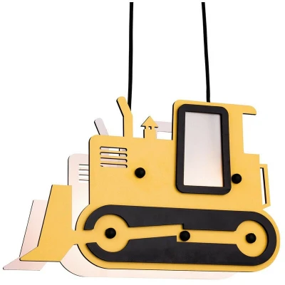 Image of Bulldozer 2 Light Children Ceiling Pendant Multicolour, E14