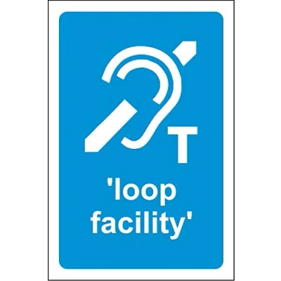 Image of 20cmx13.3cm Hearing Loop Facility (1.2mm Plastic Sign)