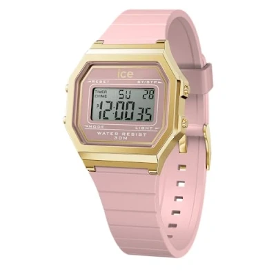 Image of ICE WATCH digit retro Blush pink Women&#039;s wristwatch with plastic strap 022056 (Small)