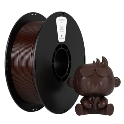 Image of Kexcelled PETG 3D Printer Filament, +/ 0.03 mm, 1.75 1 kg Spool (2.2lbs), Fit Most FDM Printer, Upgraded Tidy Winding Tangle Free, Chocolate
